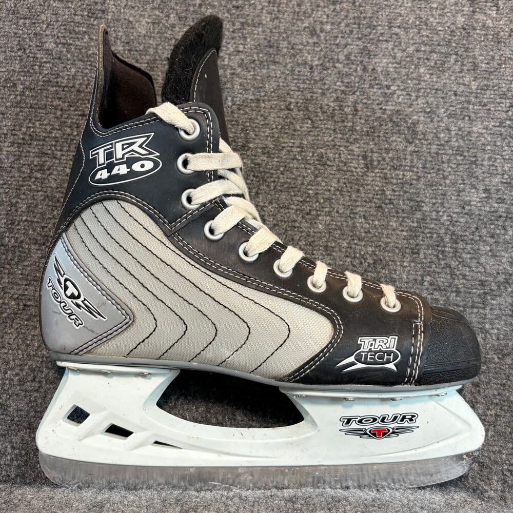 True 440 Ice Hockey Skates Tour Senior Black Protective Sports Equipment Mens 7